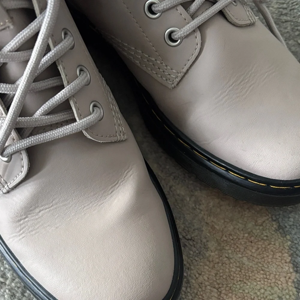 Dr. Martens Beige Leather Boots - Picture 8 of 8